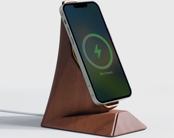 Hexagon MagSafe Wireless Charging Dock for iPhone 12,13,14,15 | Vertical & Landscape Stand | Premium Tech Accessories | Personalized Gift