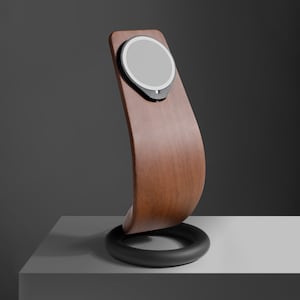 MagSafe Wooden Style Charging Dock for iPhone 12,13,14,15 | Vertical & Landscape Stand | Premium Tech Accessories | Personalized Gift Option