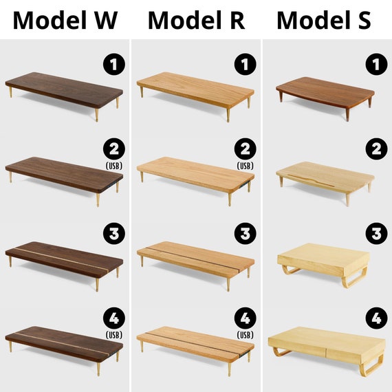 SUPPORT D'ORDINATEUR EN bois Rehausseur De Moniteur En Bois