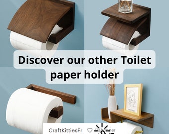 Porte-papier Toilette En Corde Tressée – Rangement Mural Bohème, Avec Barre En Bois Naturel | Pour Salle De Bain, Cuisine, Gain De Place