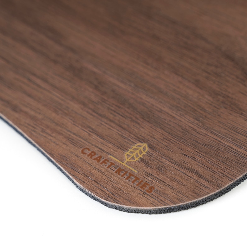 Walnut Wood Mouse Pad Mouse Mat Custom Mouse Mat for Etsy