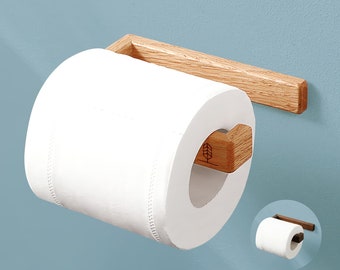 TOILETPAPIERHOUDER houten toiletrolplank - Toiletpapierdispenser - Toilet - wandgemonteerde badkamer - Interieurdecoratie