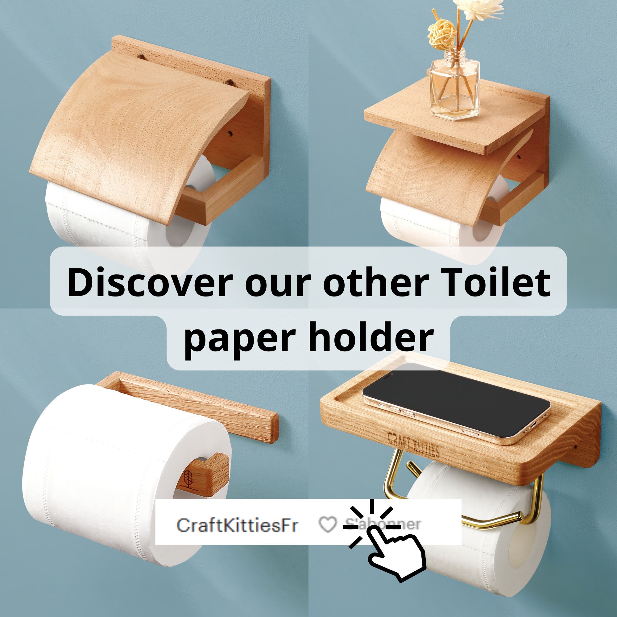 Dérouleur à Papier WC sur Pied  Bathroom toilet paper holders