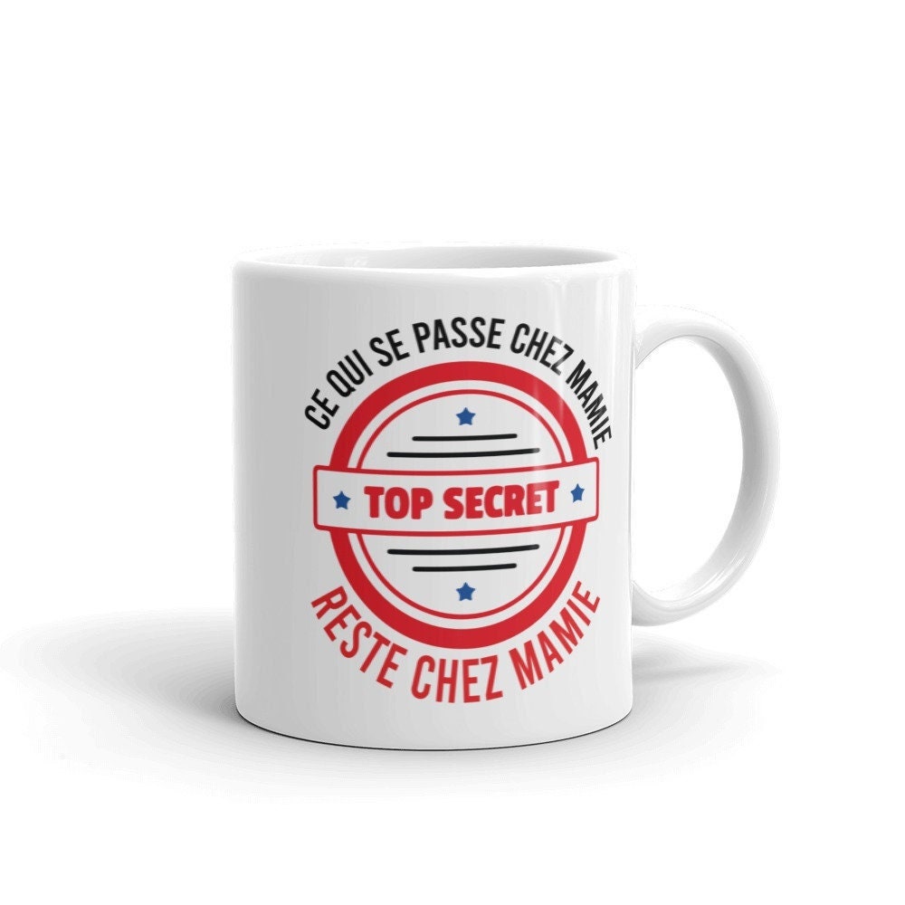 Mug Personnalisé Mamie | Citation Humour Grand-Mère Cadeau Original