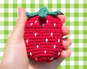 Strawberry Crochet AirPods(1,2) & Pro Case | Crochet AirPods Case | 3rd Gen AirPods Case | Gift For Her | Gift For Daughter