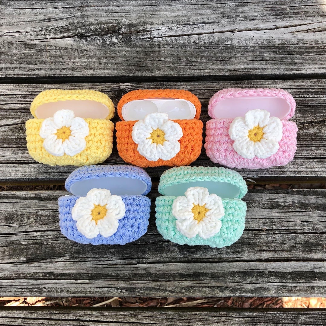 Flower Crochet Airpods Pro Case Etsy