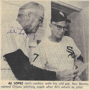 Al Lopez, Hall of Fame, Signed 4x4.25 Original Sporting News Clip 1968