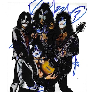 KISS, Band Signed 8.5x11 Photograph