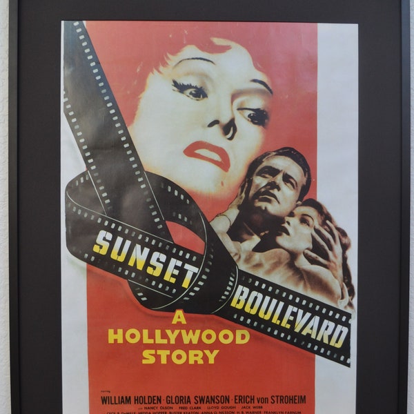 Billy Wilder, Sunset Blvd, Signature Set 41″ x 30.5″ Framed