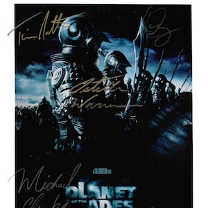 Planet of The Apes, Signed 8x10 Photograph, Mark Wahlberg, Michael Clark Duncan, Tim Roth, Estella Warren