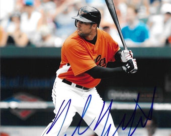 Nick Markakis, Baltimore Orioles, Signed 8x10 Photograph