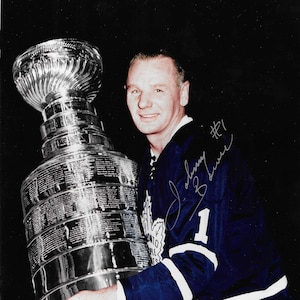 Johnny Bower, Hall of Fame, Signed 8x10 Photograph