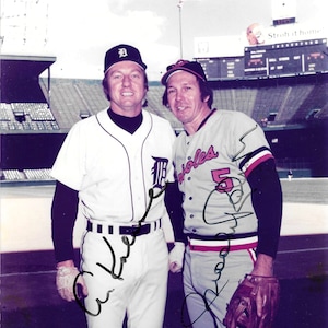 Al Kaline, Brooks Robinson, Hall of Famers, Signed 8x10 Photgraph