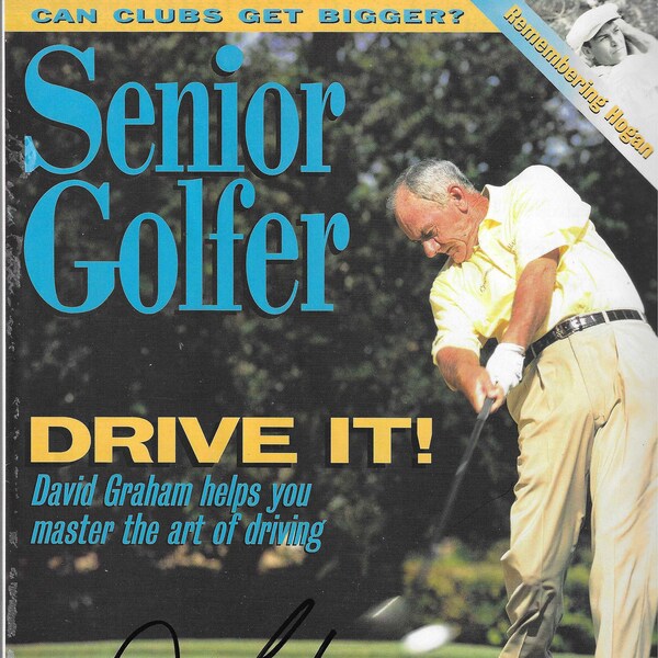 David Graham, Hall of Fame, Signed Complete November 1997 Senior Golfer Magazine 9x11
