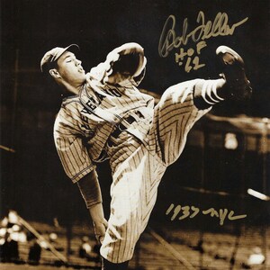 Bob Feller, Hall of Fame, Cleveland, Signed 8x10 Photograph