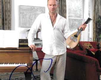 Sting, Fotografia Assinada 8x10