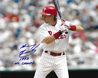 Mickey Morandini, Philadelphia Phillies, Signed 8x10 Photograph