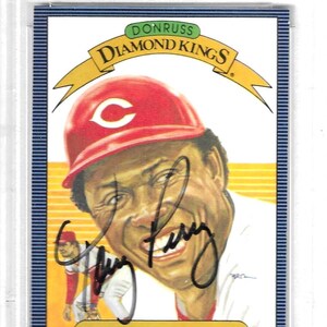 Tony Perez, Hall of Fame, Signed 1986 Donruss Card #15, Certified PSA/DNA