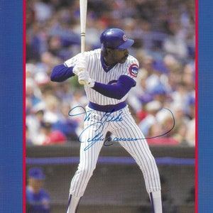 Andre Dawson, Hall of Fame, Signed 7.5x9.75 Starline Card