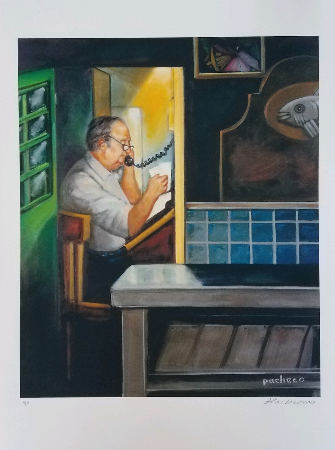 Ferdie Pacheco buster at His Fish Market Ybor City Signed Etsy UK