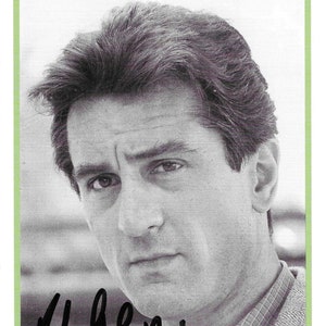 Robert DeNiro, tarjeta de colección de Hollywood de 5 x 7 de doble cara firmada