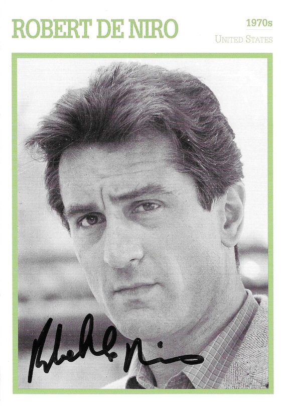 Robert Deniro, Signed 5x7 Double Sided Hollywood Collector Card - Etsy