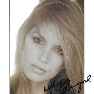 Vintage 1990s CINDY CRAWFORD Signed / AUTOGRAPHED '91 Revlon