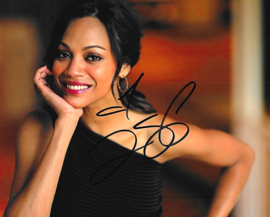 Zoe Saldana, Signed 8x10 Photograph - Etsy