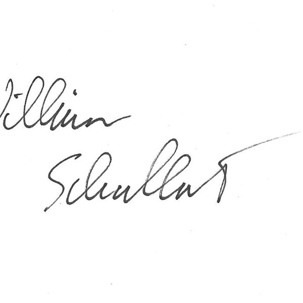 William Schallert, The Patty Duke Show, Signed 3x5 Index Card