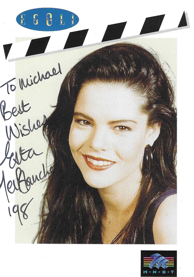 Esta Terblanche, All My Children, Signed 4x6 Promo Card & Letter image 1