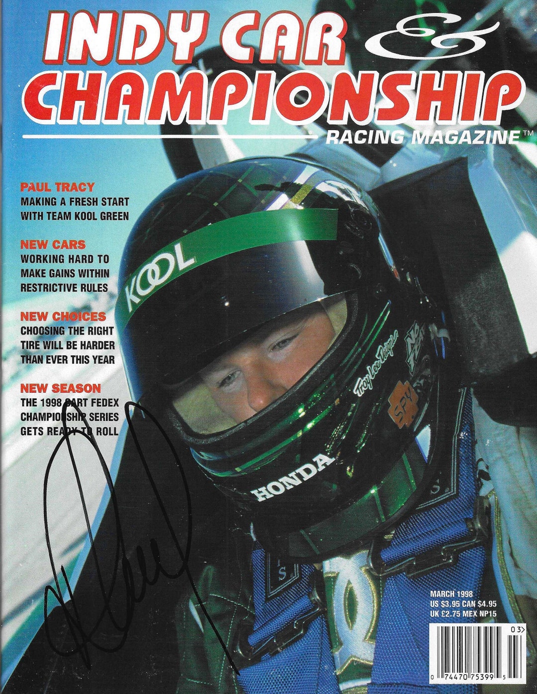 Paul Tracy, Signed Complete Indy Car & Championship Magazine, March