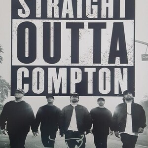 Dr. Dre &quot;Straight Outta Compton&quot; Signed 12x18 Movie Poster