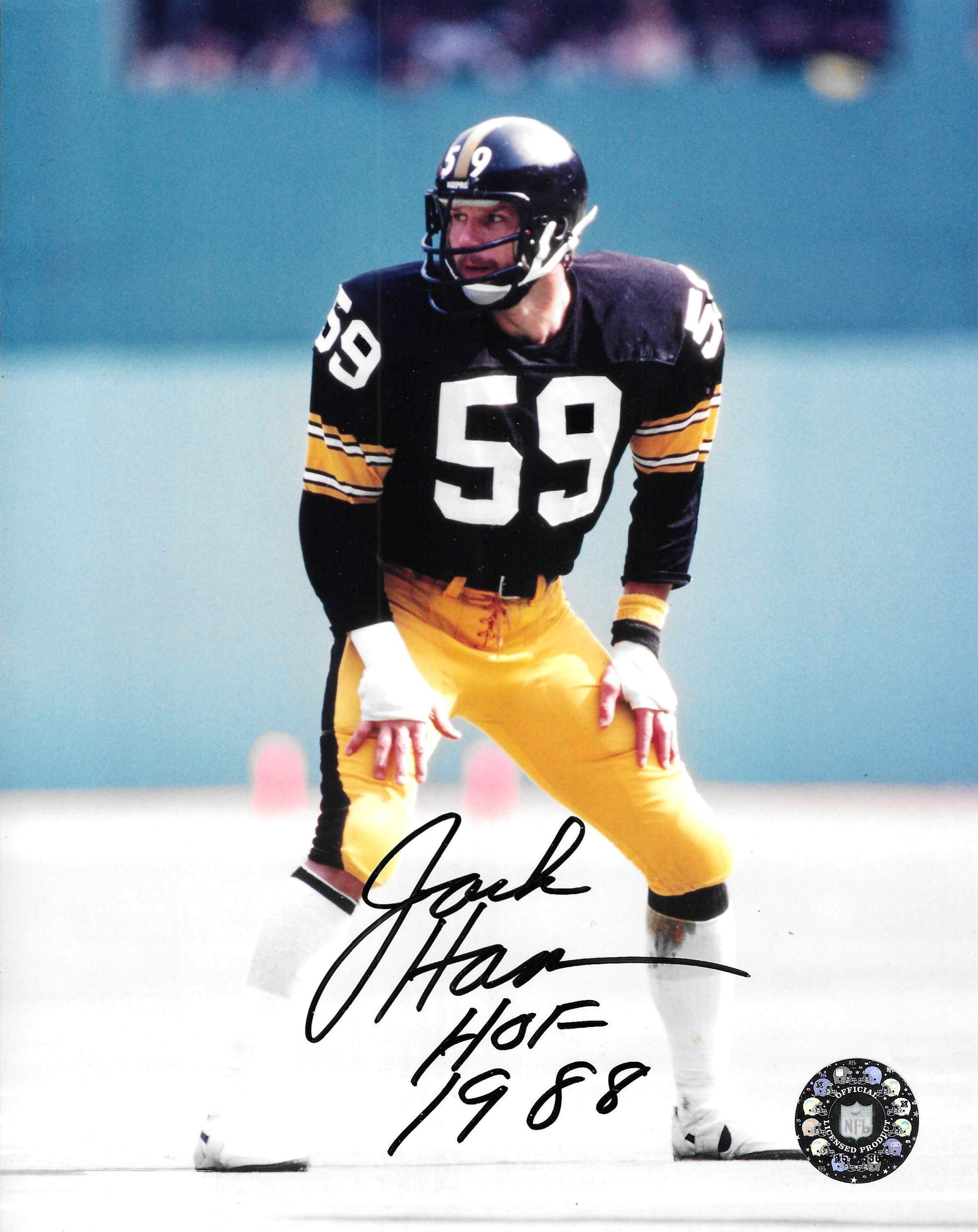 Jack Ham, Pittsburgh Steelers, Hall of Fame, Signed 8x10 Photograph