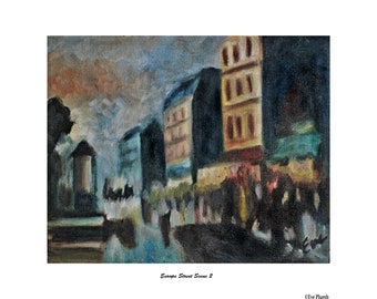 Eve Plumb  &quot;Europe Street Scene #2&quot; Signed 16x20 Lithograph
