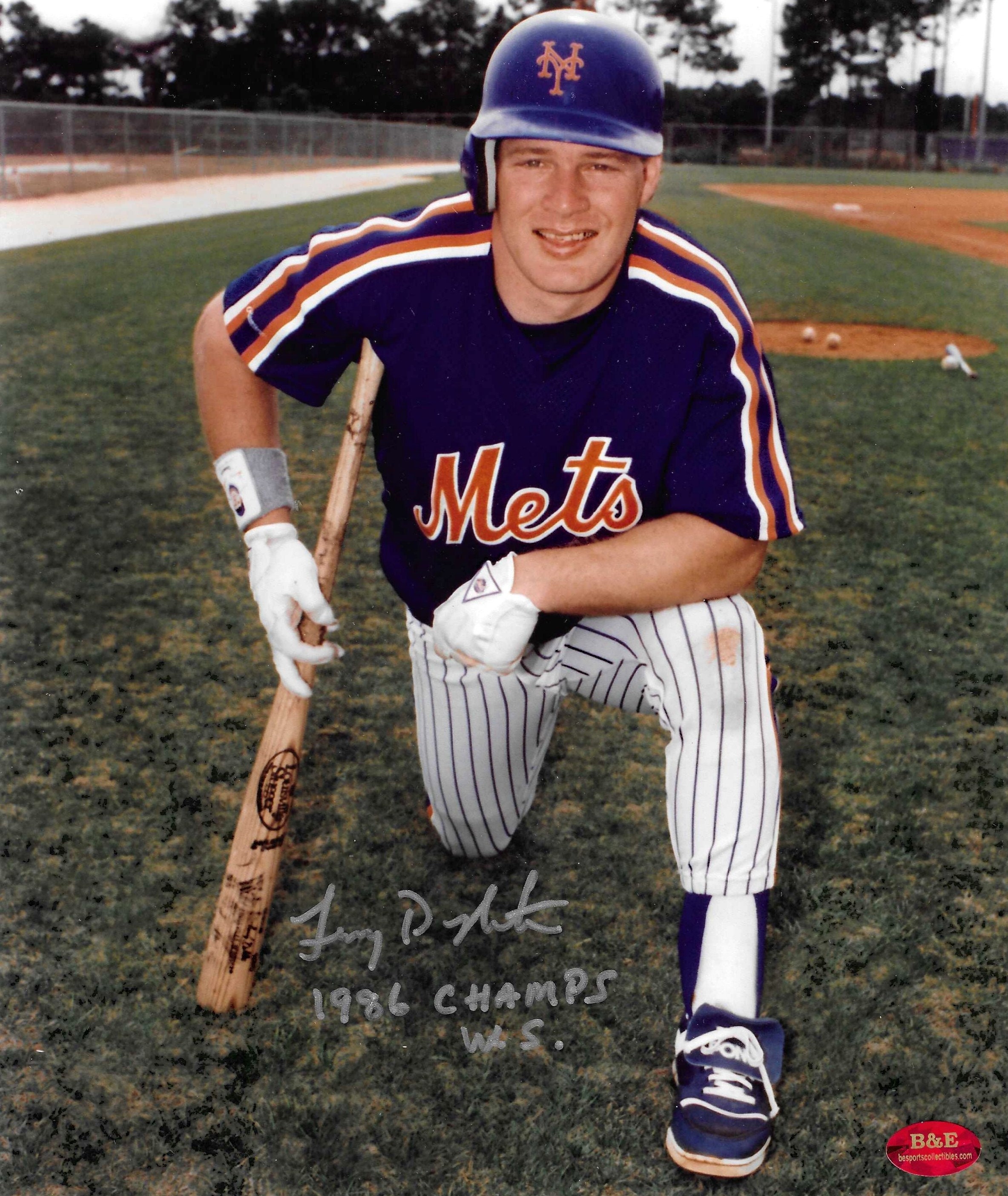 Lenny Dykstra, NY Mets, Signed 8x10 Photograph