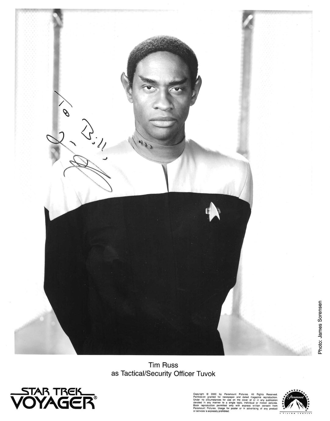 Tim Russ, Tuvok, Star Trek Voyager, Signed 8x10 Photograph Etsy