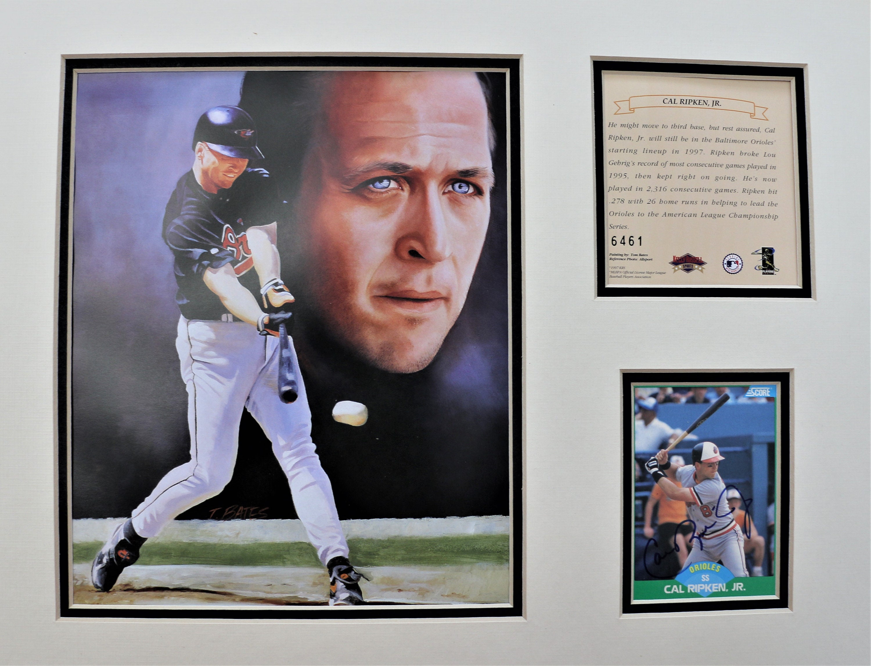 Cal Ripken Jr., Hall of Fame, Baltimore Orioles, Signed and Matted ...