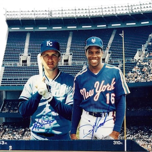 Dwight Gooden, Kevin Seitzer, Signed 8x10 Photograph