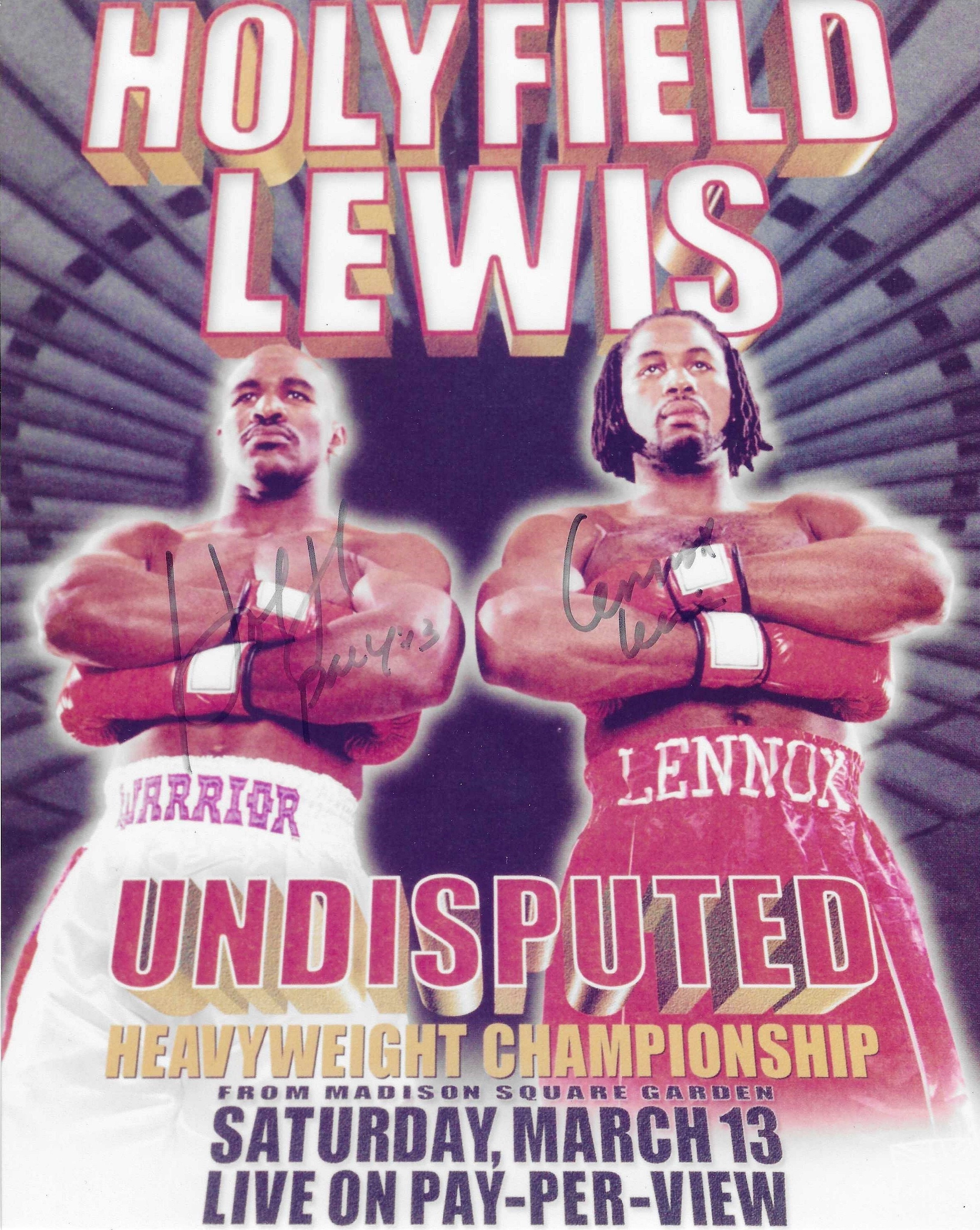 ボクシング　レノックス・ルイス　証明書付き　直筆サイン入りフォト Lennox lewis - Etsy 日本