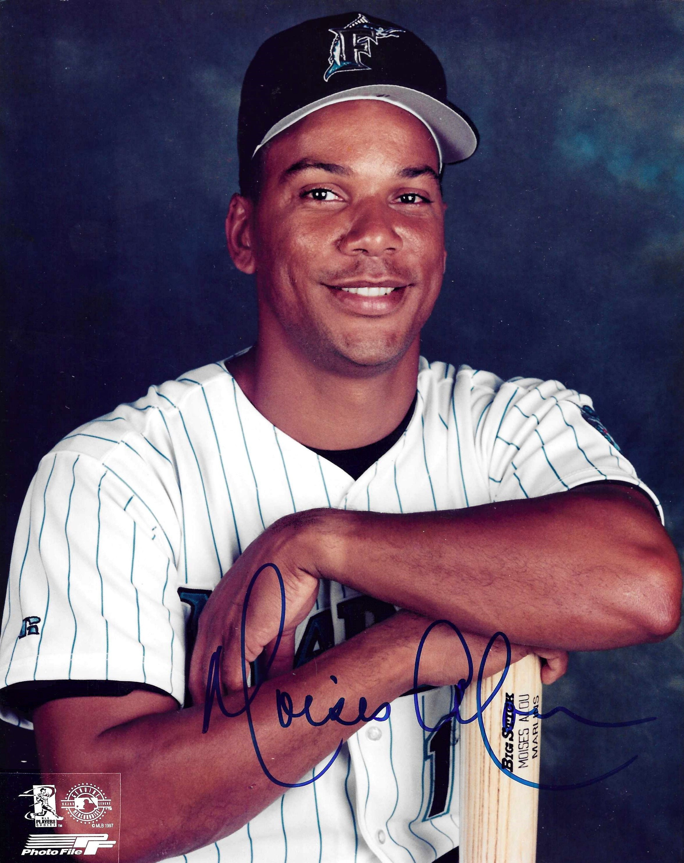 Moises Alou, Florida Marlins, Signed 8x10 Photograph