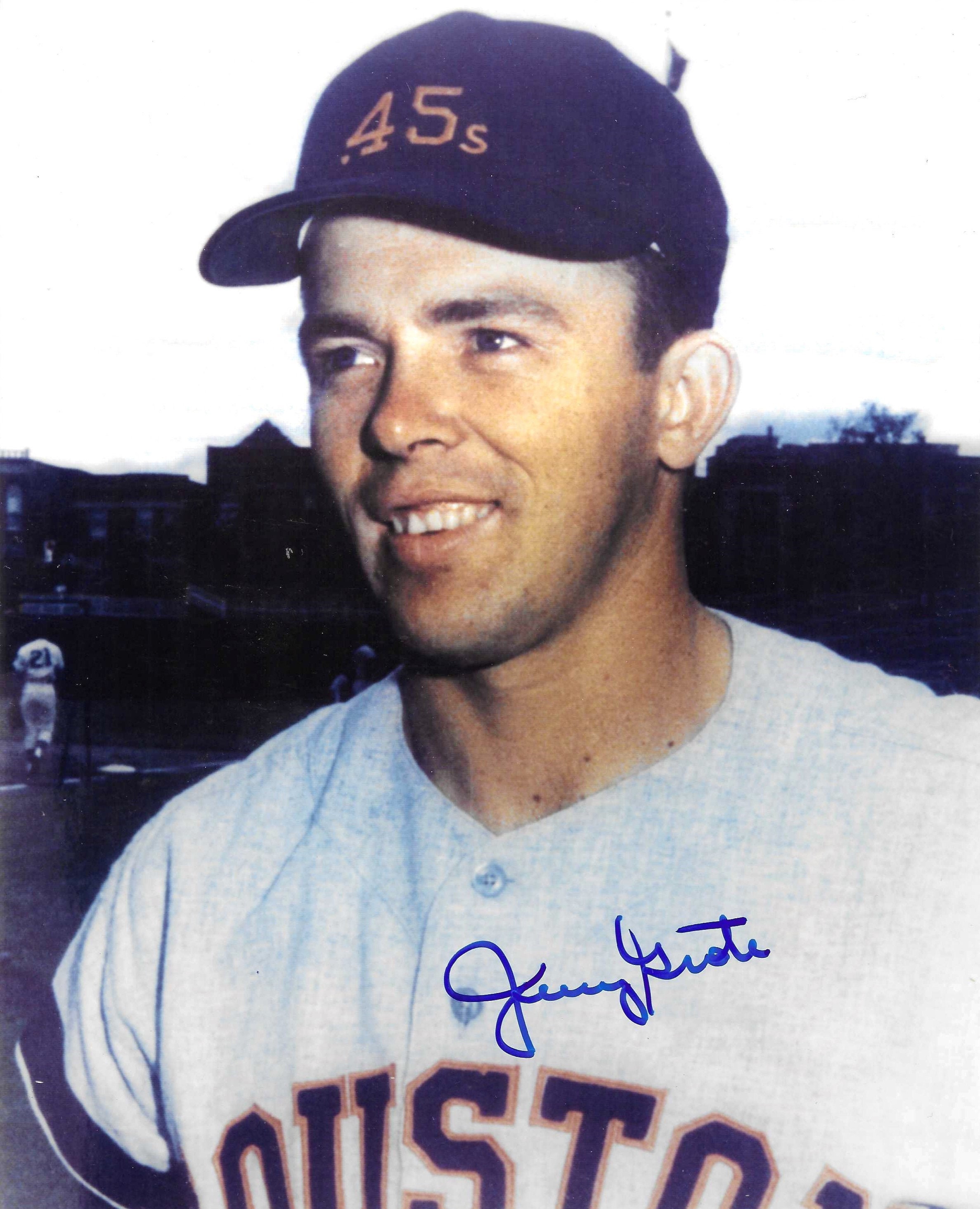 Jerry Grote, Houston Colt .45s, Signed 8x10 Photograph