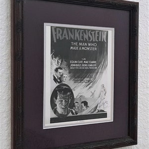 Mae Clarke, Frankenstein, gesigneerde Frankenstein-poster, ingelijst 16 x 14 inch