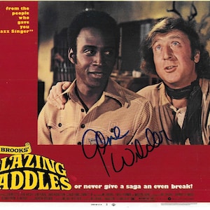 Gene Wilder, Blazing Saddles, Signed 8x10 Movie Poster