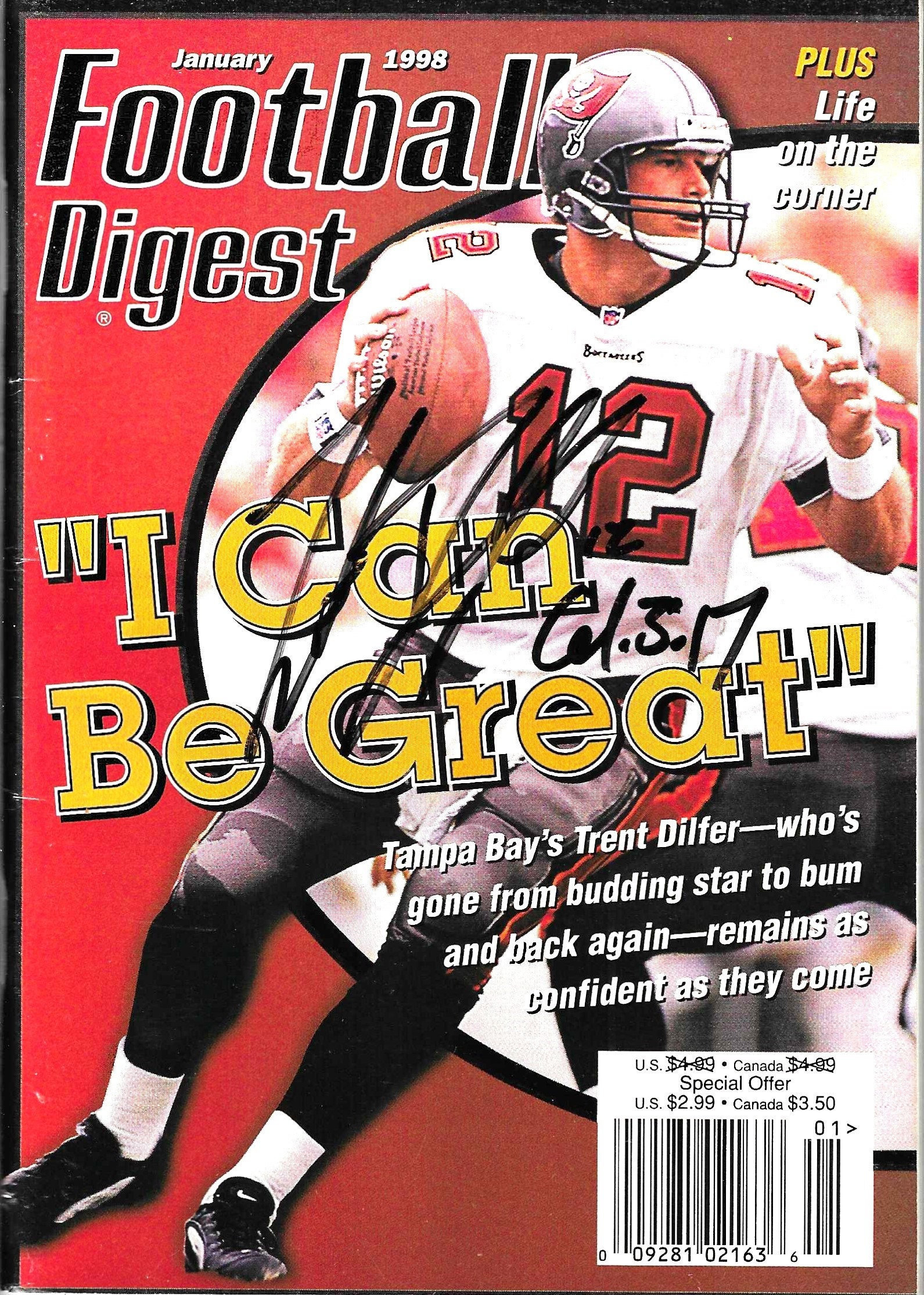 Trent Dilfer Signed football Digest Full -   Denmark