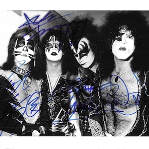 KISS, Band Signed 8.5x11 Photograph
