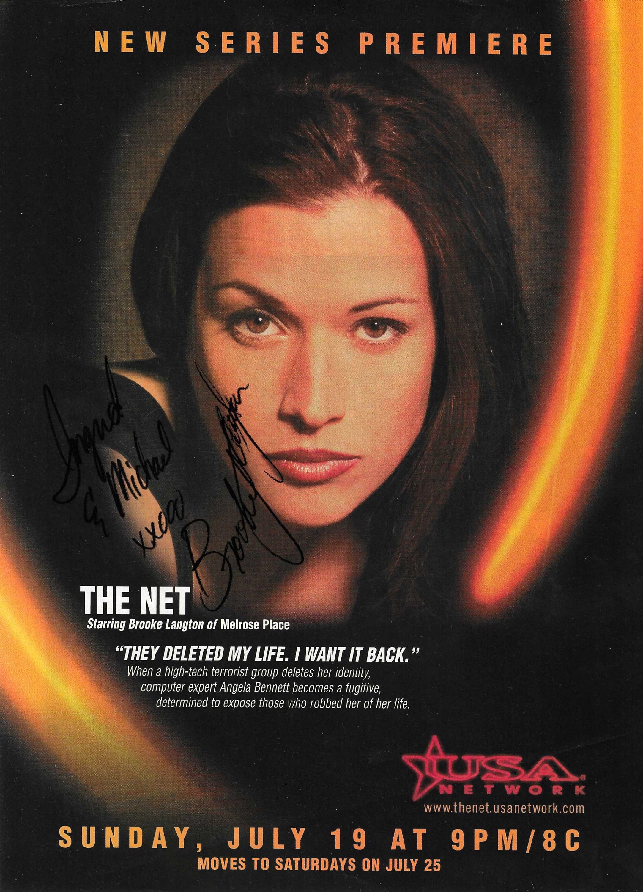 Brooke Langton the Net Signed 7.5x10.5 Magazine Promo picture