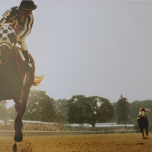 Secretariat, Ron Turcotte, Wins Triple Crown, 16x20 Photograph