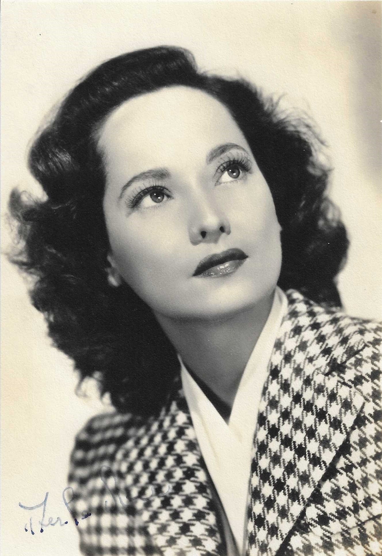 Merle Oberon, Wuthering Heights, Signed 4.5x6.5 Photograph, Vintage