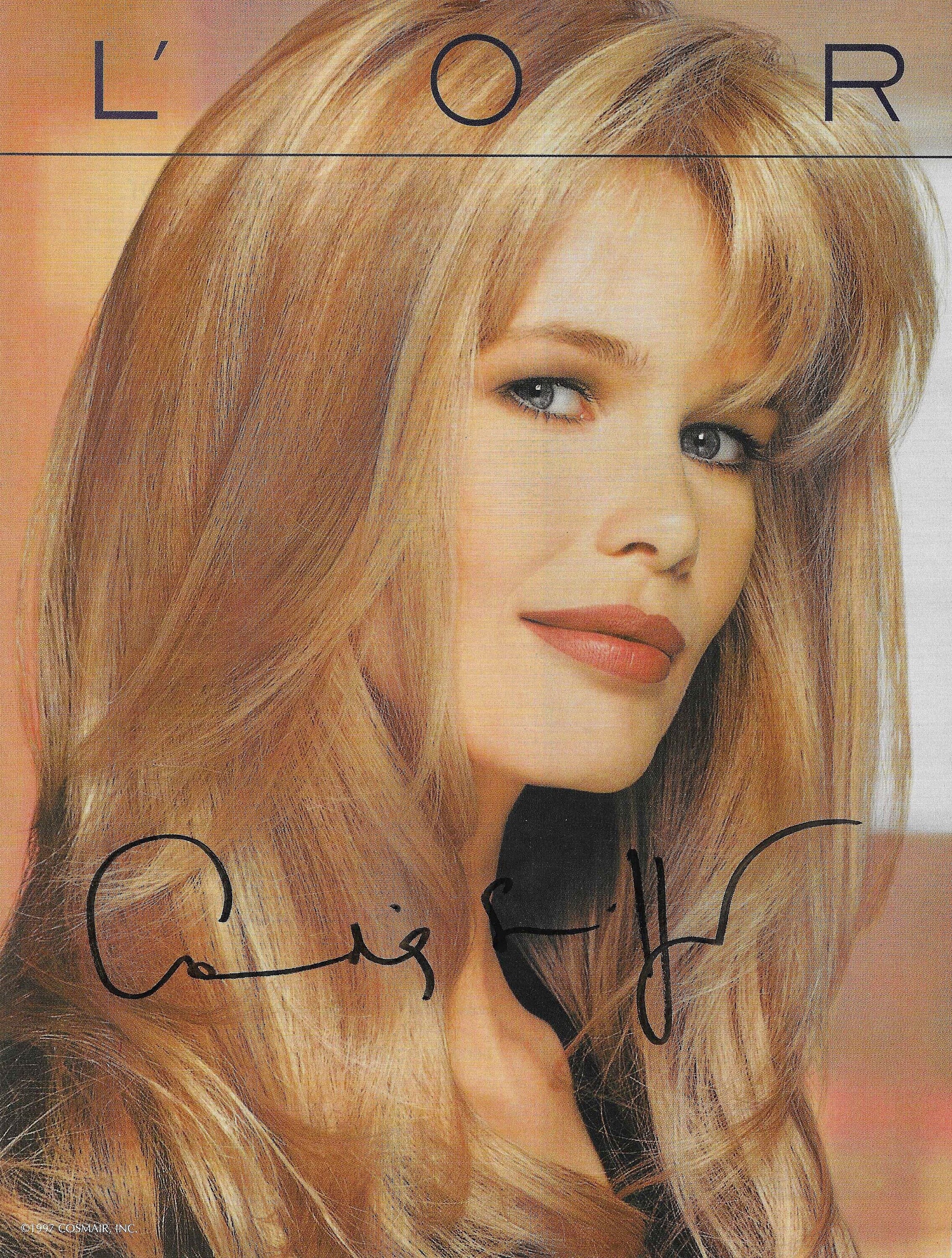 クラウディア・シファー、サイン入り8x10.5号雑誌ページ - Etsy 日本