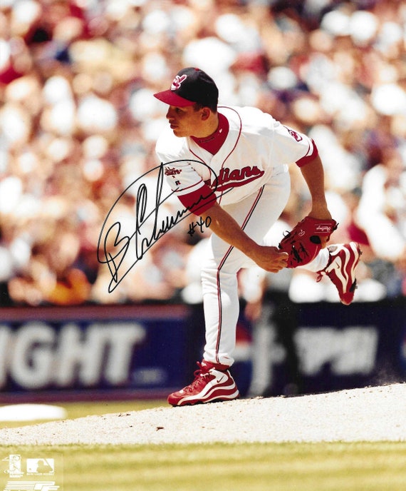 Bartolo Colon Cleveland Signed 8x9.5 Photograph 